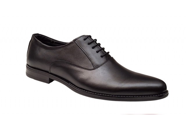 Oferta marimea 39 Pantofi eleganti barbati piele naturala de culoare neagra GKR Top LGKR84N